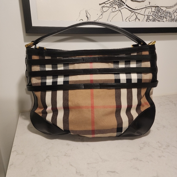 Burberry Bridle House Check Hobo - Picture 2 of 6